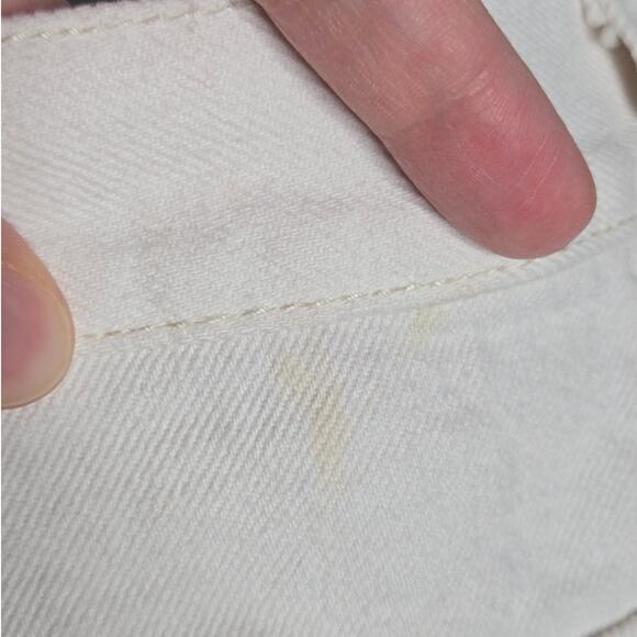 Free People We the Free White Sidecar Cutoff Denim Mini Skirt NEW Women's 28 - Picture 7 of 12